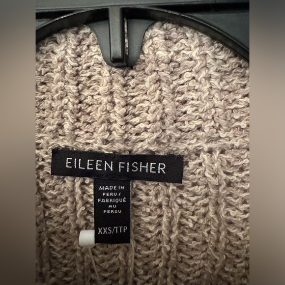 Eileen Fisher Tan (Wheat) Womens Peruvian Organic Cotton Boucle Box-Top Size XXS - Picture 11 of 13